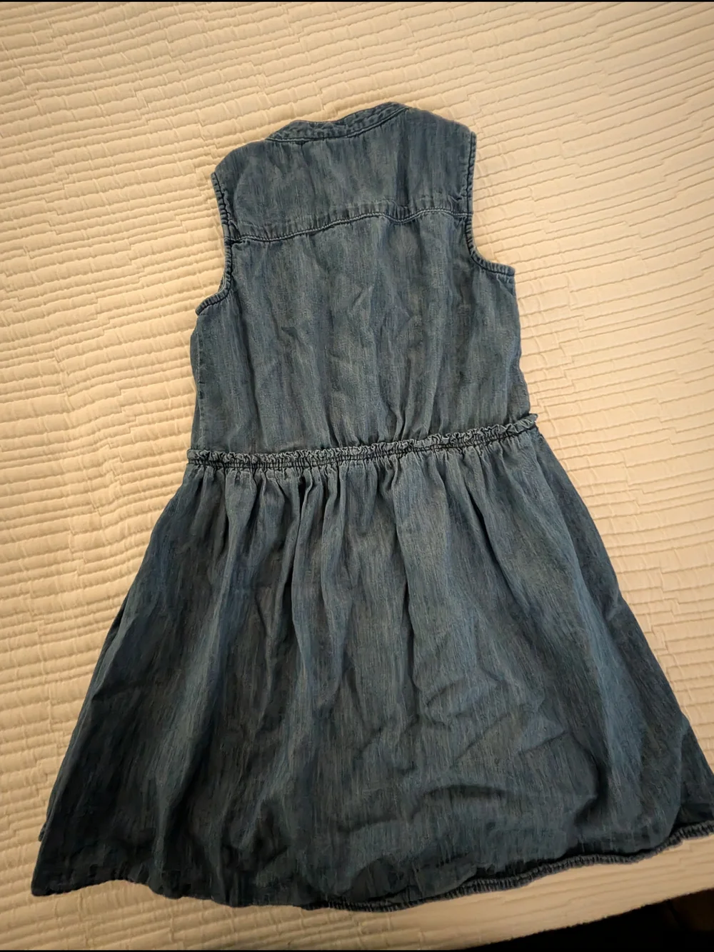 GAP Denim Girls Blue Sleeveless Light Denim Dress